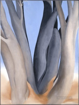 Dark Tree Trunks Georgia Okeeffe American modernism Precisionism Oil Paintings